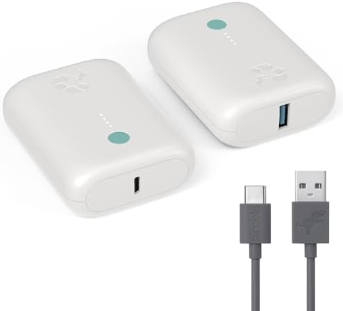 Champ Lite Ultra-Compact 5200 m Ah Fast Charge Power Bank – 15 W Dual USB-C & A Ports, Essential Travel Battery Pack for i Phone, Galaxy, Pixel, Mac Book, i Pad, Kindle, Air Pods & More – Lightweight Portable Charger with Charging Cable for On-the-Go Energy Solutions