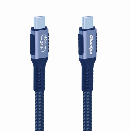 USB 4 Thunderbolt 4 Cable – 5 FT, High-Speed 40 Gbps Data Transfer, 240 W Power Delivery, 8 K Video Output Support for Ultimate Performance, Compatible with USB-C and Thunderbolt Devices – Ideal for Laptops, Monitors, and Docking Stations