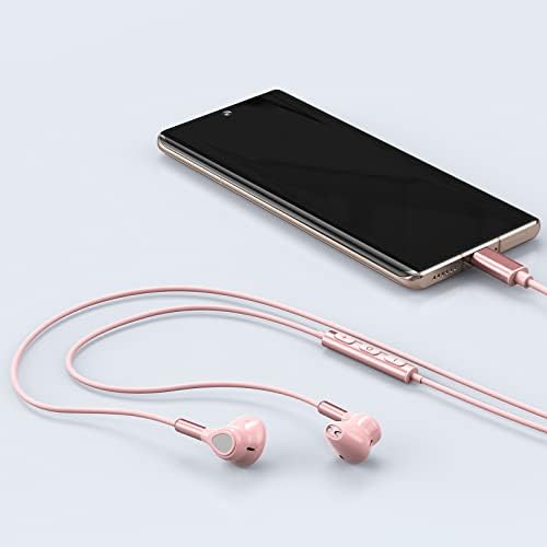 Premium USB C Earbuds for Samsung Galaxy, i Phone & Pixel | High-Fidelity Wired Headphones with Mic & Volume Control | Ultimate Comfort and Versatile Compatibility for Audiophiles and Professionals