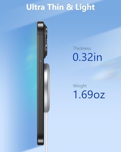 NANAMI Magnetic Wireless Charging Pad – Premium Fast Charger for i Phone 16/15/14/13/12 & Air Pods 3/2/Pro/Pro 2 with 20 W PD USB-C Adapter – Sleek Design for Effortless Charging & Enhanced Compatibility