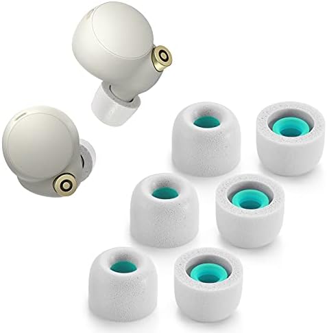 Memory Foam Ear Tips for Sony WF-1000 XM4 & XM3 – Premium Anti-Slip Replacement Tips for Ultimate Noise Isolation, Large Size, Black – Enhance Comfort & Secure Fit for True Wireless Earbuds, Compatible with Charging Case – 3 Pairs for Superior Audio Performance