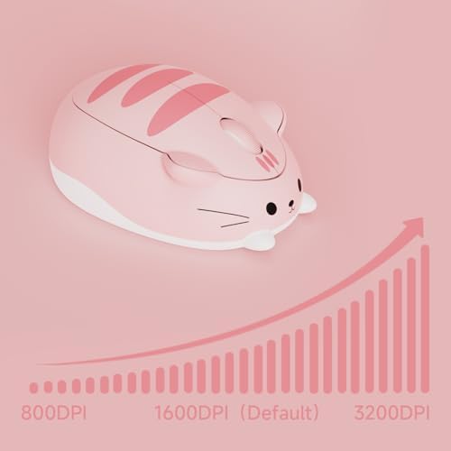 Akko Cat Theme Pink Wireless Gaming Mouse – Tri-Mode Connectivity for Seamless Use Across Devices, Adorable Cartoon Design for Enhanced Aesthetic, Ergonomic & Lightweight for Extended Comfort, Ideal for Mac & Windows Users – Elevate Your Gaming Experience with Style!