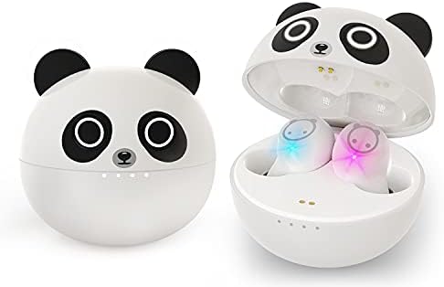 Adorable Panda-Themed Kids Wireless Earbuds – Bluetooth 5.0 with 36 Hours Playtime & IPX6 Waterproof for Active Lifestyles – 3 D Stereo Sound & Built-in Mic for Hands-Free Calling – Perfect for Children and Adults
