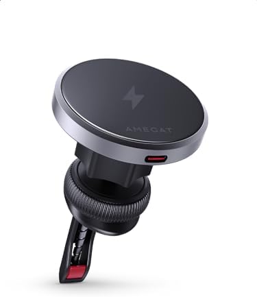 Revolutionary Qi2 Certified 15 W Magnetic Wireless Car Charger – Effortless Air Vent Mount for i Phone 16/15/14/13/12 Series – Secure Magnetic Grip, Rapid Charging, and Overheat Protection for Seamless Navigation and Driving Safety