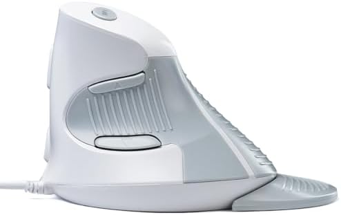 Elevate Your Comfort: De LUX Wired Vertical Ergonomic Mouse for Medium Hands – 6 Programmable Buttons, 4200 DPI Precision, and Removable Palm Rest to Alleviate Wrist Pain and Carpal Tunnel Symptoms – Ideal for Enhanced Productivity and Seamless Compatibility Across Operating Systems