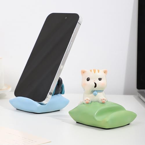 Desk Cell Phone Holder Stand Cute Animals Resin Smartphone Holder Bracket for Office Free You Hands Home Ornament – Enhanced Compatibility and Speed