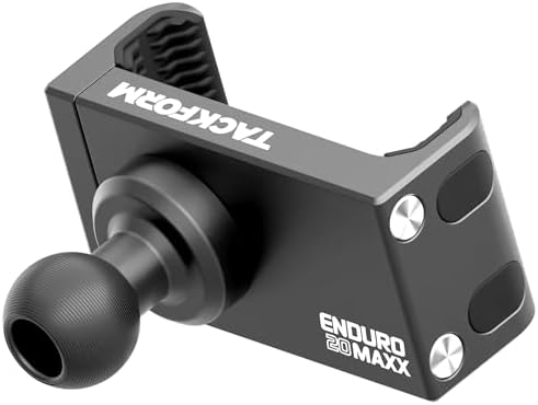 Tackform Enduro 20 LITE Premium Phone Holder – Heavy-Duty Aluminum Mount with Spring Tension for Trucks, Fleet Vehicles, and Off-Road Adventures | 20 mm Ball for Universal Device Compatibility and Quick Access