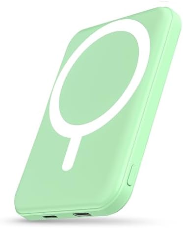 Podoru Mag Safe 5000 m Ah Portable Power Bank – Wireless Magnetic Charger with 20 W PD Fast Charging for i Phone 12 to 16 Series – Sleek, Lightweight Design for Effortless On-the-Go Charging – Includes Type-C Cable for Enhanced Versatility and Compatibility