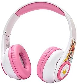 Magical Disney Princess Wireless Bluetooth Headphones for Kids – Comfortable On-Ear Earphones with Built-in Microphone and EZ Link+ Technology for Interactive Learning, Travel, and Play – Safe Volume Limit and Durable Design for Young Music Lovers