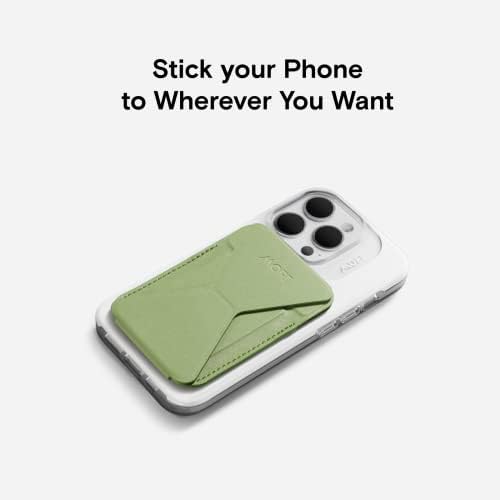 MOFT MagSafe Wallet for iPhone 15/14/13/12 Series, Strong Magnetic Phone Card Holder Fit 2 Cards & 3 Viewing Angles & Stain-Resistant Vegan Leather Phone Stand, Maple – Enhanced Compatibility and Speed