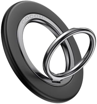Cocomii Eco-Friendly 360° Magnetic Phone Ring Holder – Ultimate Grip and Kickstand for Mag Safe i Phones, Compatible with 16 Pro Max, 15, 14, 13, 12, Plus, Mini – Stylish Black Design for Enhanced Versatility and Secure Use
