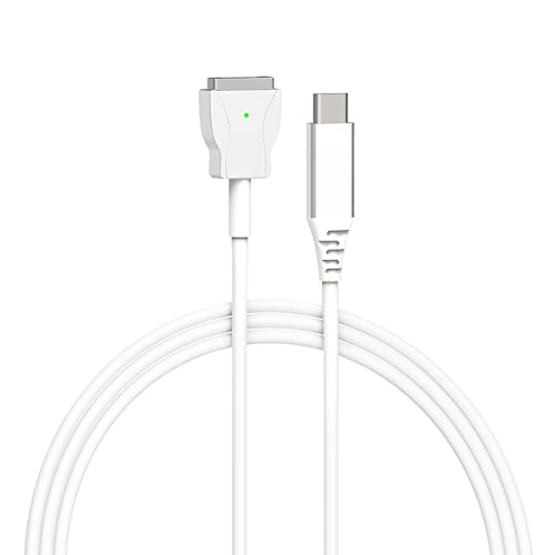 Revolutionize Your Charging with the 1.8 m USB C to Magnetic 2 Cable for Mac Book Air & Pro (2012-2017) – Fast Charging, Effortless Magnetic Connection, Durable & Stylish White Design for Enhanced Compatibility and Convenience