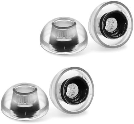 Upgrade Your Galaxy Buds 3 Pro with AZLA Sedna Earfit Crystal Ear Tips – Premium Silicone Noise-Canceling Comfort in Smoky Black (Large) – Experience Enhanced Sound Isolation & Superior Fit for Uninterrupted Listening (2 Pairs)