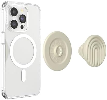 Mag Safe-Compatible Pop Socket Grip & Stand – Secure Magnetic Phone Accessory for Uninterrupted Wireless Charging, Stylish Curves Mist Design for Enhanced Hands-Free Viewing and Texting Experience