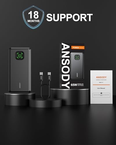 Ultra-Fast 65 W Power Bank – 25000 m Ah Triple-Port Laptop Charger for Mac Book, i Phone 15/16 & Samsung Galaxy – Rapid Charging for Travel, Emergency Backup & Outdoor Adventures – High-Capacity Portable Charger with Enhanced Compatibility, Share Power with Up to Three Devices Simultaneously, Ideal for Business Professionals and Gamers – Industry-Leading Support Included