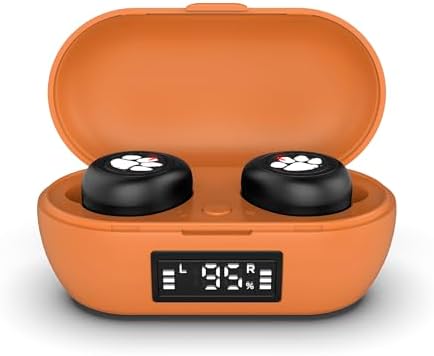 Clemson Tigers SOAR True Wireless Earbuds v.7 – Unleash Premium Audio Performance and Team Spirit with Bluetooth 5.0 Technology for Ultimate Hands-Free Enjoyment – Perfect for Dedicated Sports Fans and Music Lovers Alike