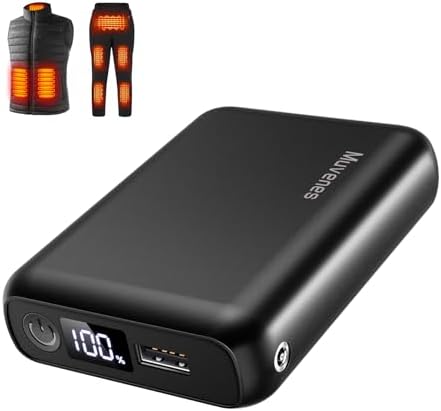 High-Capacity 7.4 V 18400 m Ah Heated Vest Battery Pack – Ultimate Power Bank for ORORO and Venustas Heated Apparel, Rechargeable with LED Indicator, Optimized for Extended Heating in Jackets, Pants, and Hoodies – Not for 5 V USB Devices
