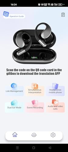 Revolutionize Your Travel Experience with State-of-the-Art Wireless AI Translation Earbuds – Instant Communication in Over 100 Languages, Bluetooth-Compatible with i OS & Android Devices, Ergonomically Crafted for Comfort, Equipped with Innovative LED Charging Case Featuring Digital Battery Readout – Your Essential Tool for Global Networking and Effortless Interaction