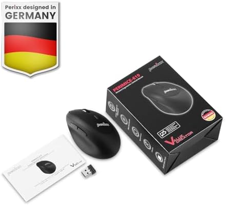 Discover Unmatched Comfort with the Perixx PERIMICE-819 B Bluetooth Vertical Mouse – Ergonomic Wireless Design for Right-Handed Users – Multi-Device Connectivity for Seamless Switching – Silent-Click Technology for a Quieter Workspace – Compact and Portable for On-the-Go Productivity – Ideal for Enhanced Wrist Health and Long Hours of Use – Perfect Companion for Home or Office – Compatible with Various Operating Systems.