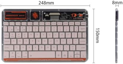 Compact Bluetooth Keyboard for On-the-Go Typing | Rechargeable 10-Inch Wireless Keyboard for Android, i OS & Windows Devices | Sleek, Lightweight Design for Effortless Portability | Perfect for Tablets & Smartphones | Enhance Your Mobile Productivity with Quiet Typing Experience