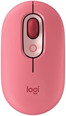 Logitech POP Wireless Mouse in Heartbreaker Rose – Customizable Emojis, Silent Click Technology, Precision Scrolling & Multi-Device Compatibility for Effortless Navigation and Personal Expression
