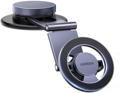 UGREEN Mag Safe Car Mount: 360° Rotatable Magnetic Phone Holder for i Phone 12-16 Series – Ultimate Dashboard Accessory for Secure Navigation and Hands-Free Use, Featuring Easy Installation and Sleek Design