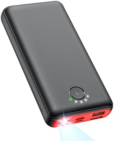 High-Capacity 30000 m Ah Portable Charger Power Bank with 22.5 W USB-C Fast Charging, PD & QC4.0 Compatibility, Triple Output Ports, Dual Input Options, and Built-In Flashlight – Ideal External Battery Pack for i Phone, Samsung Galaxy, i Pad, and More
