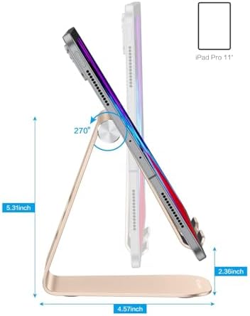 Ergonomic Adjustable Aluminum Tablet Stand – Versatile Cradle for i Pad & Samsung with Multi-Angle Viewing – Perfect for Enhanced Comfort and Productivity at Home, Office, or On-the-Go – Durable, Lightweight Design for All Tablets Up to 13 Inches