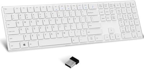 K01 R 2.4 G Wireless Keyboard – Ultra-Slim Compact Design with Numeric Keypad for Effortless Typing on Windows PCs & Laptops, Long-Lasting Battery Life, Whisper-Quiet Keys for Enhanced Productivity, Perfect for Home & Office Use