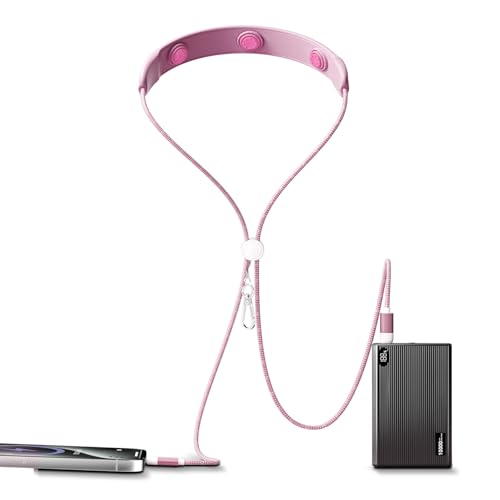 Ultra-Fast 100 W Neck Massager Charging Cable | Three Adjustable Vibration Modes for Tailored Relief | 1.45 M Durable Nylon Braided Design | USB C to USB C for i Phone 15/16 & Android Devices | No Power Bank Required for Ultimate Convenience