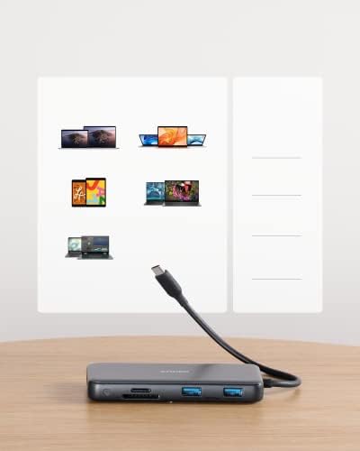 Anker 555 USB-C Hub 8-in-1: Ultimate Connectivity Solution with 85 W Power Delivery, 4 K 60 Hz HDMI Output, High-Speed 10 Gbps Data Ports, Ethernet, and Card Readers for Mac Book Pro and More – Enhance Your Productivity and Streamline Your Workspace