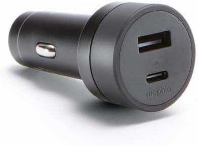 Mophie Eco-Friendly 30 W USB-C Car Charger – Rapid Charging Solution with LED Status Indicator & Universal AUX Compatibility for All Devices – Sustainable Power on the Go