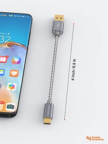Compact USB C Cable Duo – 0.5 FT Braided Fast Charging Cables for Seamless Data Transfer | 3 A Power & 480 Mbps Speed | Ultimate Compatibility for Mac Book Air, Galaxy S22 Ultra, Stylus Pen, and More | Durable Design | Ideal for On-the-Go Connectivity