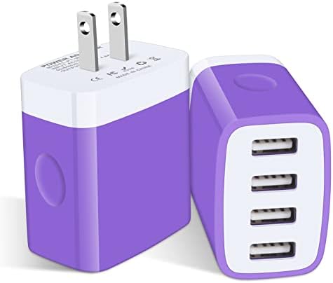 Dual USB Wall Charger 2-Pack – Rapid Charge Block for i Phone, Samsung Galaxy & Google Pixel – Universal Compatibility Power Adapter for Home, Office, and Travel – Fast Charging Technology with Compact Design – Reliable Multi Plug Outlet Solution for All Your Devices