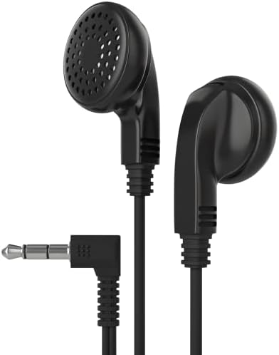 Maeline 100-Pack Premium Bulk Earphones – Versatile 3.5 mm Black Earbuds for Universal Compatibility and Enhanced Audio Experience – Perfect for Events, Businesses, and Personal Use – Tangle-Free Design with Comfortable Silicone Tips