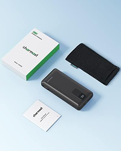Charmast Ultra-Fast 20000 m Ah Portable Charger with Integrated Cables and Wall Plug – Universal Compatibility for i Phone 16/15/14/13, Samsung, Google, i Pad – Sleek Design, Rapid 20 W USB-C Power Delivery for On-the-Go Charging Solutions