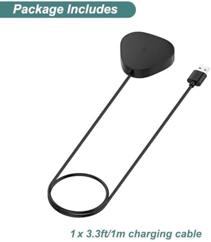 Magnetic Wireless Charging Dock for Sonos Roam & Roam SL – Fast Charging Station with 4.9 ft Cable for Optimal Audio Performance – Sleek Black Design for Effortless Power Management and Enhanced Compatibility