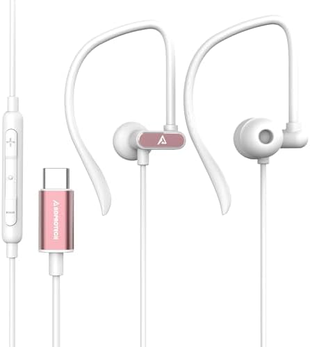USB C Wired Earbuds with HD Microphone – Premium Noise-Isolating In-Ear Headphones for i Phone 16/15 Pro Max & Samsung Galaxy Devices – Exceptional Sound Quality & Integrated Volume Control – Lightweight, Portable Design for Music & Calls – Enhanced Compatibility with Galaxy Z Flip 5, Pixel 8, and More
