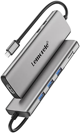 Unlock Seamless Multitasking with the Lemorele 8-in-1 USB C Hub Adapter – Featuring 4 K HDMI Output, 100 W Fast Charging, and USB 3.0 High-Speed Transfers for Ultimate Device Connectivity – Compact & Stylish Design Perfect for Mac Book Pro, XPS, Chromebook, and More