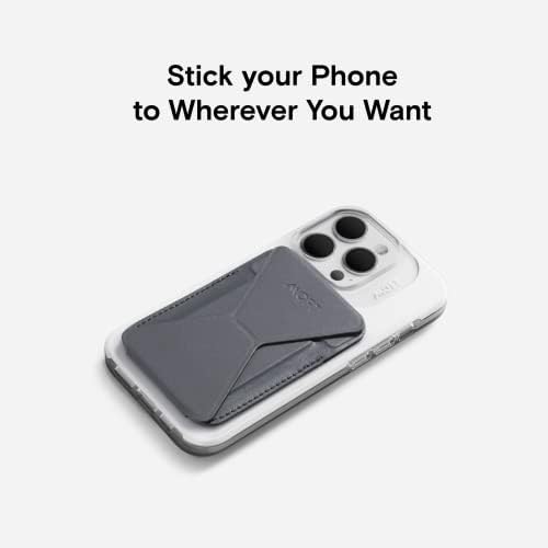 MOFT MagSafe Wallet Stand for iPhone 16/15/14/13/12 Series MagSafe Compatible Phone Stand with 3 Viewing Angles (Cool Gray) – Enhanced Compatibility and Speed