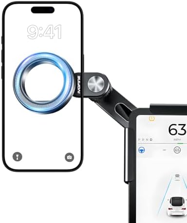 Enhance Your Tesla Experience with the Mag Safe Phone Mount – No Glue Installation for Model Y, 3, S, X, and Cybertruck – Secure Dash Holder for Effortless Access and Optimal Viewing – Sleek Design for Modern Aesthetics and Driving Safety