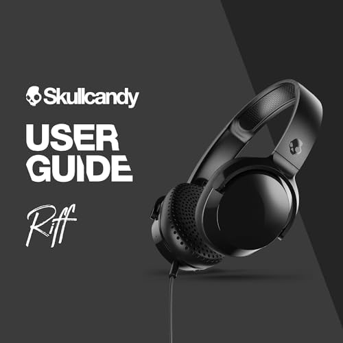 Skullcandy Riff On-Ear Wired Headphones – Ultimate Lightweight Travel Companion with Integrated Microphone, Foldable Design, and Universal 3.5 mm Connector for Music Lovers on the Go – Stylish Black Finish for Unmatched Comfort and Superior Sound Quality