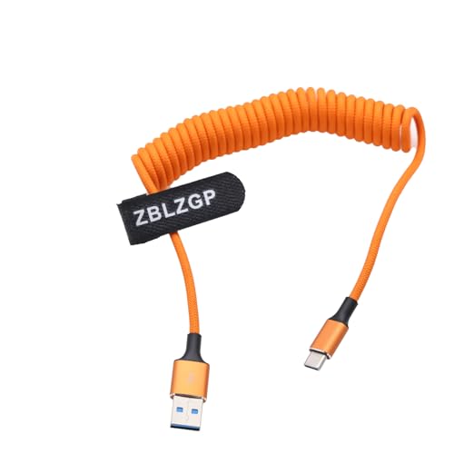 Nylon Braided USB C to USB A Cable for Fast Charging & High-Speed Data Transfer – Perfectly Compatible with Fujifilm X-T4, Blackmagic PCC 4 K, Atomos Ninja V, and DJI Drones – Durable, Tangle-Free Design for Professionals & Creatives