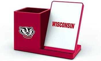 NCAA Unisex Fast Wireless Charging Stand & Desk Organizer – Stylish Multi-Device Charger for Sports Enthusiasts, Efficient Workspace Solution with Built-in Accessory Compartments