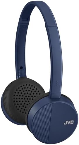 JVC HA-S23 W On-Ear Bluetooth Headphones – Ultra-Lightweight, Foldable Design with 17-Hour Battery Life for Effortless Listening – Versatile Compatibility for All Devices (Vibrant Blue)