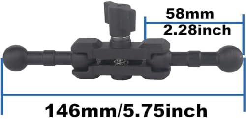 17 mm Ball Mount Extension Arm – Versatile Double Socket Design for 360° Swivel, Ideal Aluminum Accessory for Garmin GPS & Phone Holders, Enhances Car Vent/Dash/Suction Cup Mounting Experience with Optimal Adjustability and Stability
