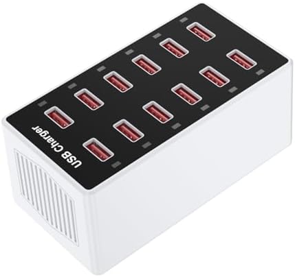 Multi-Device USB Charging Hub with 10 High-Speed Ports – Smart Plug Power Strip for i Phone 15/14/13, i Pads, Galaxy Watches & Android Phones – Ultimate Fast Charging Solution for Home & Office Efficiency