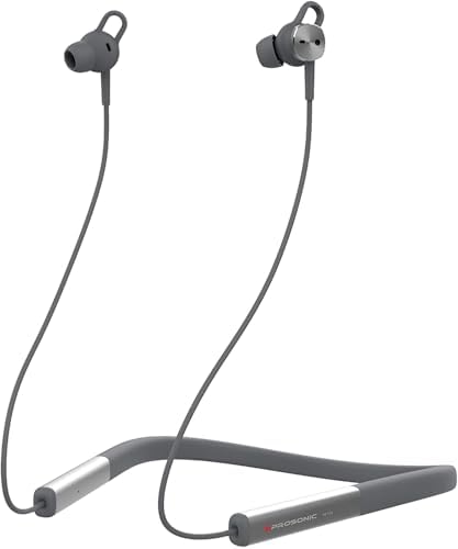 Prosonic Wireless Neckband Headphones – Premium HD Stereo Sound with 12 mm Drivers, 12-Hour Playtime, IPX5 Waterproof Rating, Ergonomic Sport Design for Active Lifestyles, Bluetooth 5.0 Connectivity for Seamless Audio Experience – Perfect for Fitness Enthusiasts and Music Lovers