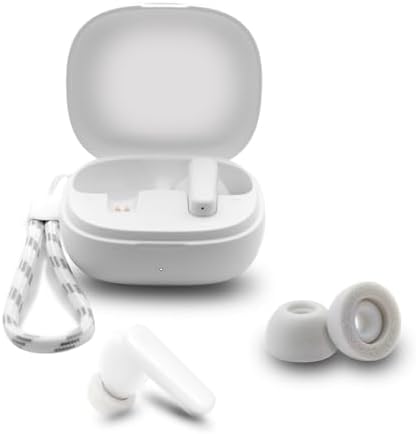Klowcok Premium Memory Foam Eartips for Soundcore True Wireless Earbuds – Ultimate Comfort and Noise Isolation (3 Pairs, S/M/L, White/Gray) – Perfect Fit for P20 i, P30 i, Life P3 i, Life P2 Mini, A20 i Models – Enhance Your Listening Experience with Secure, Customizable Ear Tips