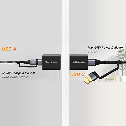 Ultimate 4-in-1 USB C Charger Cable – 6.6 FT Multi-Device Fast Charging & Data Transfer Cable with Power Delivery (PD) 3 A, Compatible with Mac Book Pro, i Pad, Galaxy S23/S23+/S22 & More – Enhanced Durability & Speed for On-the-Go Convenience